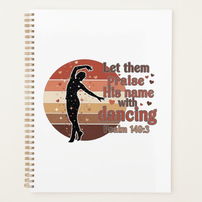 Agenda Silhouette de una bailarina - Diseño basado en sal (Anverso)