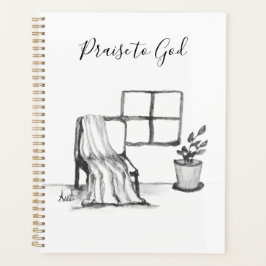 Agenda Silla de meditación junto a la ventana con planta