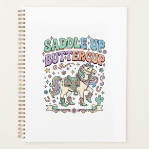 Agenda Silla de unicornio Buttercup Kawaii Tipografía Des