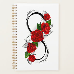 Agenda Símbolo de infinito con rosas rojas