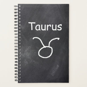 Agenda Símbolo de Tauro Rótulo Zodiaco Horóscopo Cart