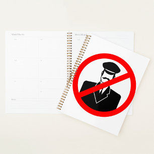 Agenda Símbolo divertido de advertencia sin chófer