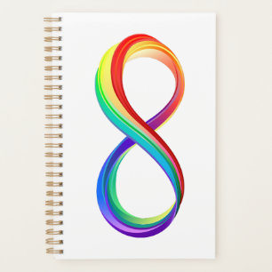 Agenda Símbolo infinito arcoiris en capas