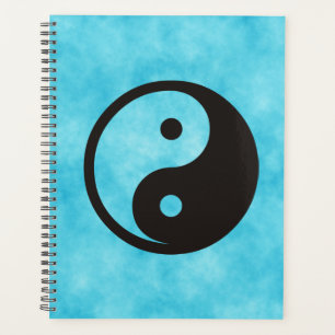 Agenda Símbolo Yin Yang - diseño de tatuaje sólido