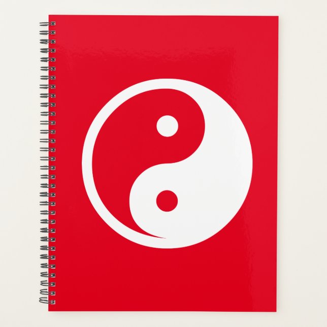Agenda Símbolo Yin Yang - diseño de tatuajes sólidos 2 (Anverso)