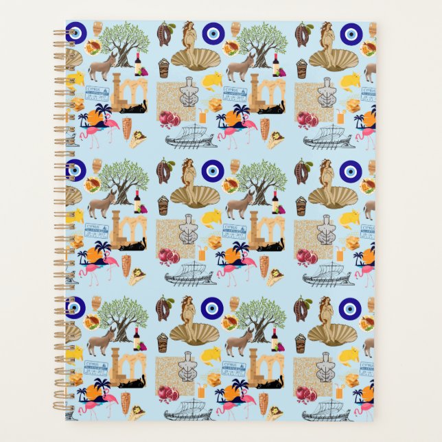 Agenda Símbolos de Chipre para los amantes de los viajes (Anverso)