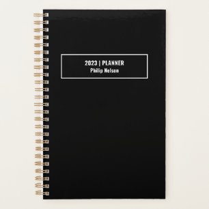 Agenda Simple 2023 Classic Black Weekly Mensual Non-Dated