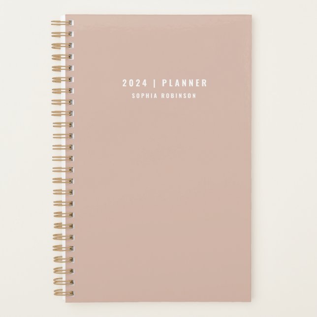 Agenda Simple 2024 Planner mensual sin fecha (Anverso)