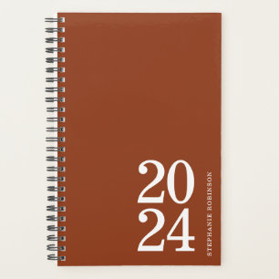 Agenda Simple 2024 Terracotta Personal Weekly Planner