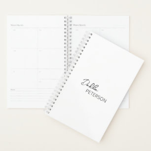 Agenda Simple Black and White Elegant Contemporary Modern