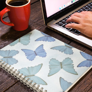 Agenda Simple Blue Beauflies Curta de color de agua