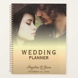 Agenda Simple Boda Foto Dorada