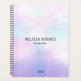 Agenda Simple escritura de caligrafía iridiscente moderna