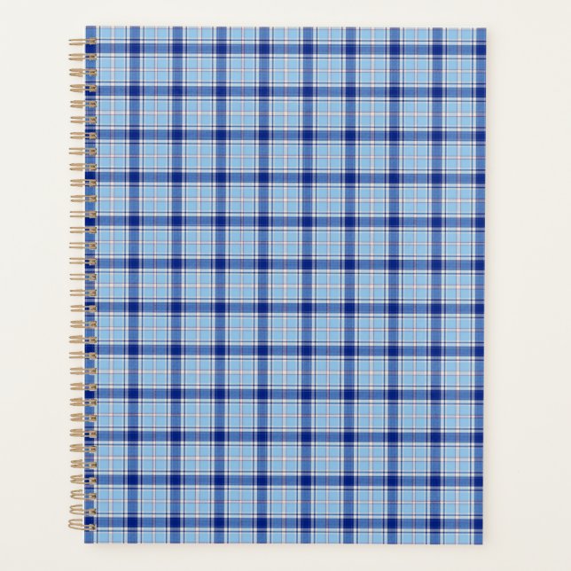 Agenda Simple estilo rústico azul Chake  (Anverso)