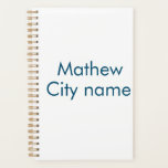 Agenda simple letra inicial monograma añada su nombre<br><div class="desc">diseño</div>