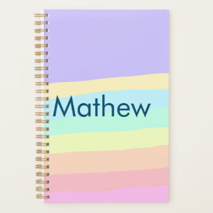 Agenda simple letra inicial monograma añada su nombre