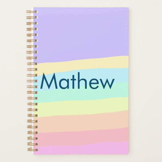 Agenda simple letra inicial monograma añada su nombre (Anverso)