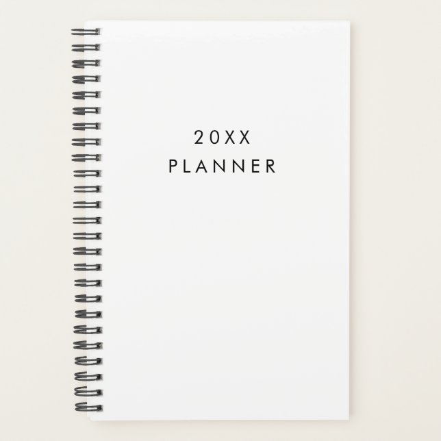 Agenda Simple Minimalist Black & White (Anverso)
