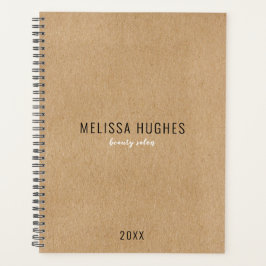 Agenda Simple Minimalista Rústico Kraft Script