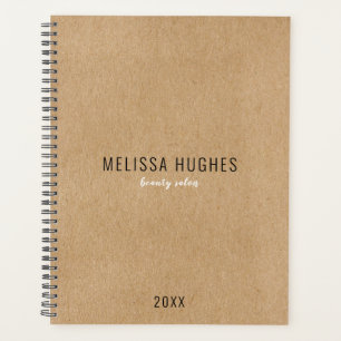 Agenda Simple Minimalista Rústico Kraft Script