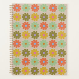 Agenda Simple Pastel Vintage Flower Pattern
