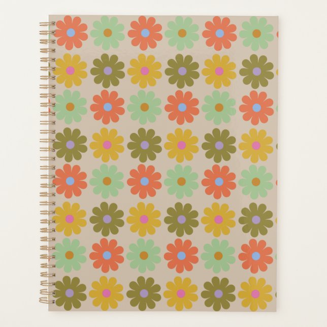 Agenda Simple Pastel Vintage Flower Pattern (Anverso)