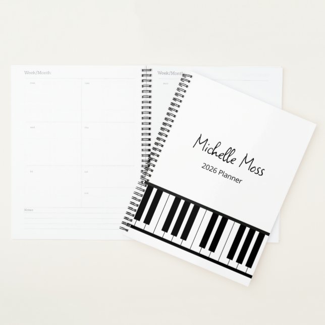 Agenda Simple Piano Pianist Music Teacher  (Demostración)