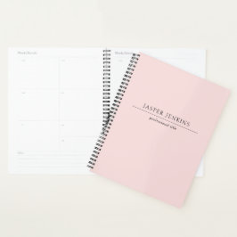 Agenda Simple Pink Professional Minimal Modern Business