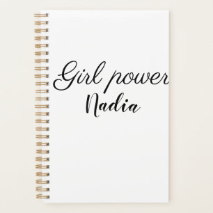 Agenda simple poder de chica minimalista agregar nombre t