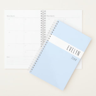 Agenda Simple y moderno Polvo en polvo azul en cualquier