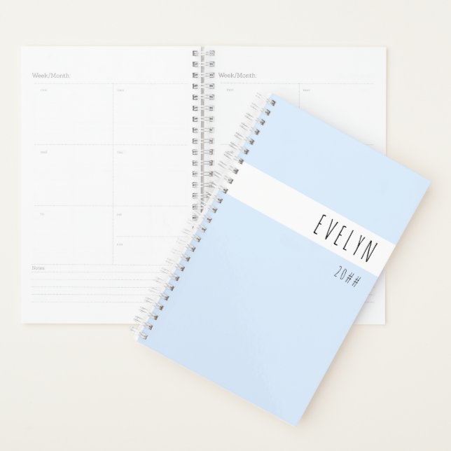 Agenda Simple y moderno Polvo en polvo azul en cualquier  (Demostración)