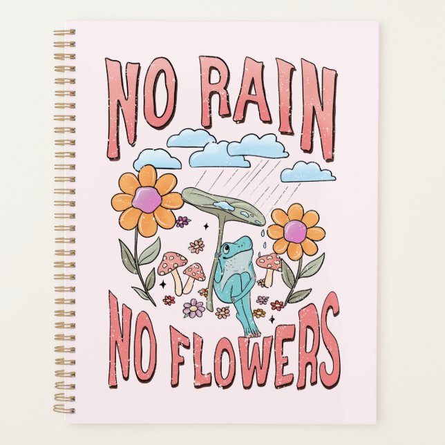 Agenda "Sin lluvia, sin flores" | Floral inspiradora (Anverso)