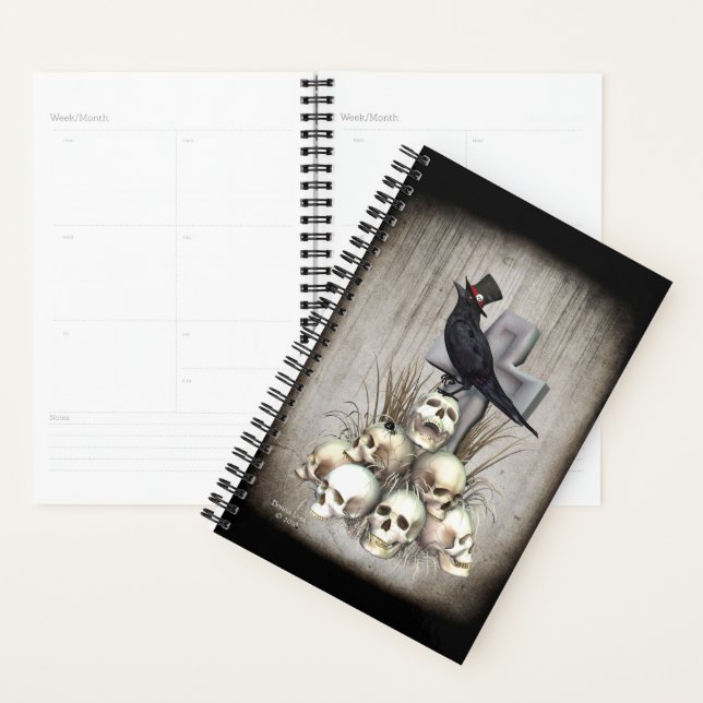 Agenda Sir Raven Skully Gothic Planner (Demostración)