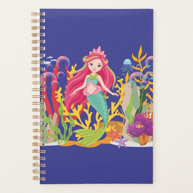 Agenda Sirena oceánica: El cabello largo y rojo (Anverso)