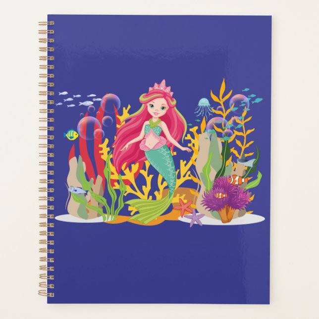 Agenda Sirena oceánica: El cabello largo y rojo (Anverso)