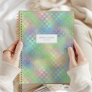 Agenda Sirenita personalizada Escala Shimmer arcoiris 202