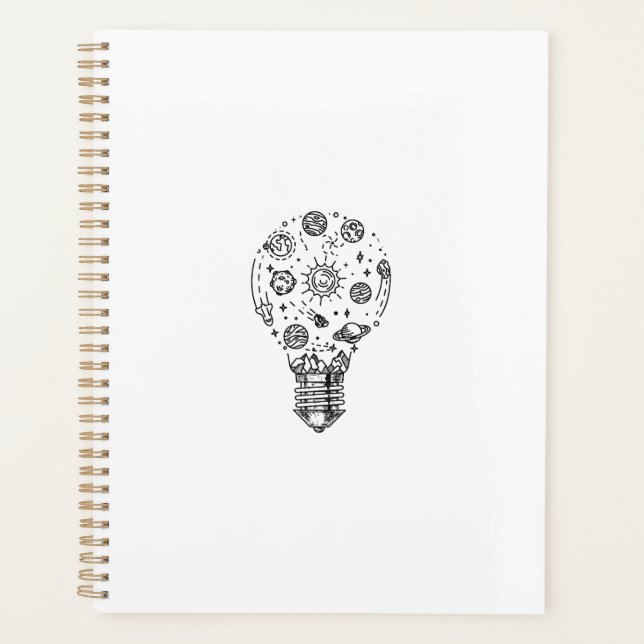 Agenda Sistema solar Doodle en bombilla (Anverso)