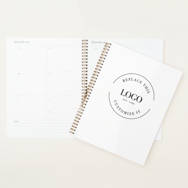 Agenda sitio web del logotipo empresarial simple de perso (Demostración)