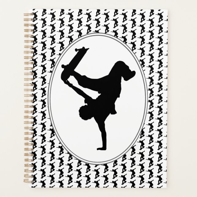 Agenda Skateboarder Skateboarding Skateboard Silhouette (Anverso)