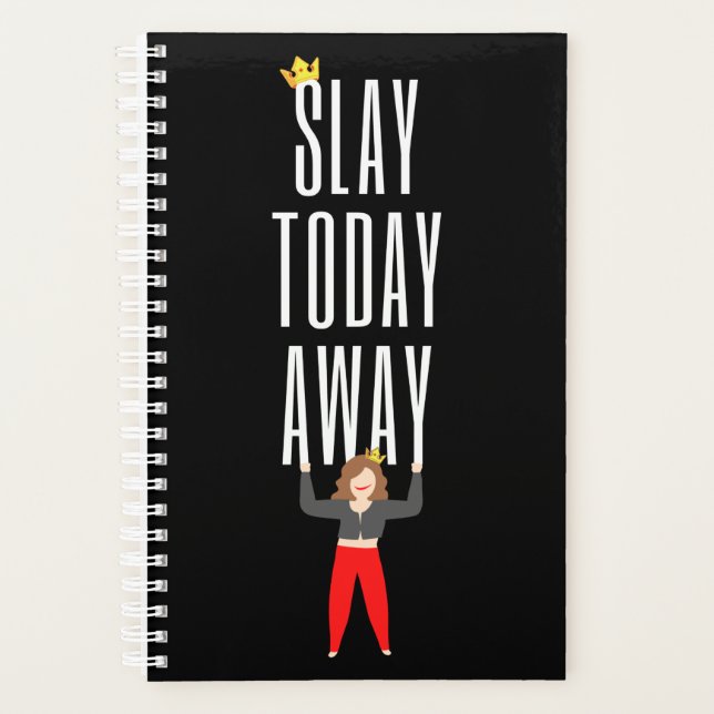 Agenda Slay Today Away Planner Black (Anverso)