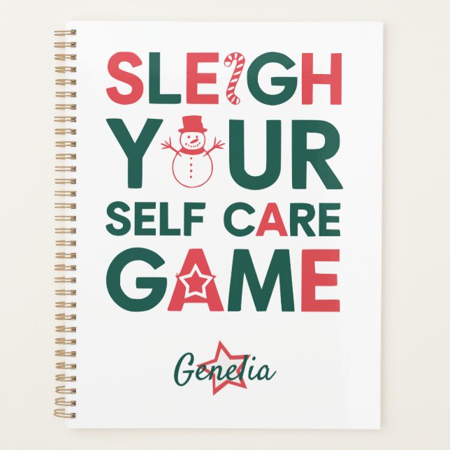 Agenda Sleigh Your Self Care Game Holiday:Personalizable (Anverso)