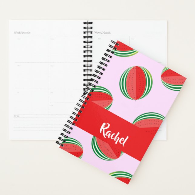 Agenda Sliced watermelon pattern on pink (Demostración)