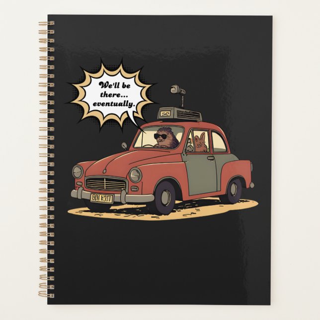 Agenda Sloth and Bunny Cartoon Road Trip Adventure (Anverso)