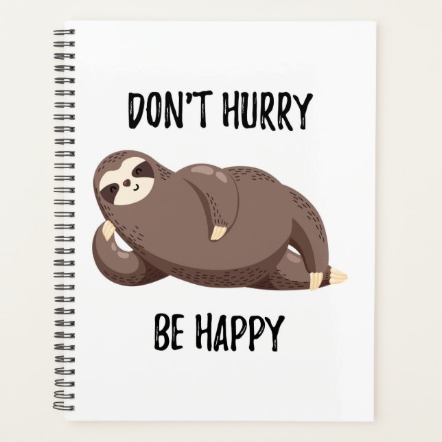 Agenda Sloth Says | No te hagas feliz (Anverso)