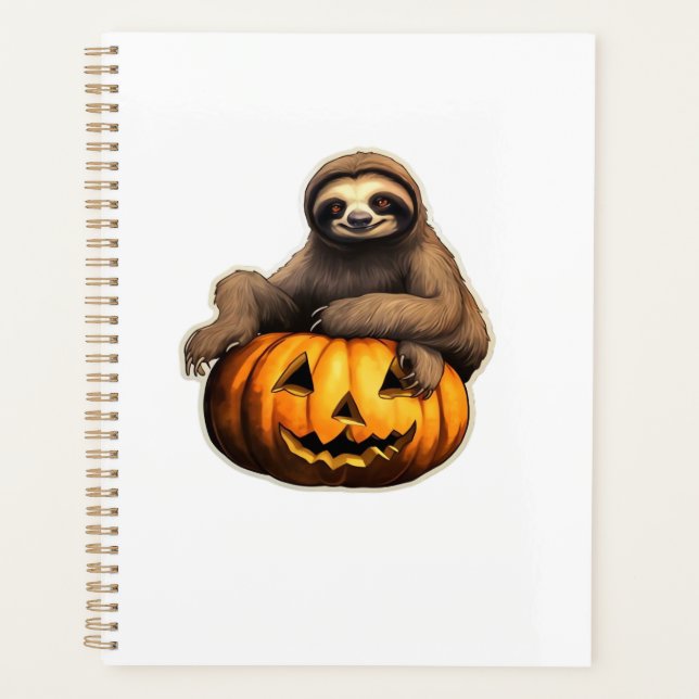 Agenda Sloth themed halloween Oversized T-Shirt (Anverso)