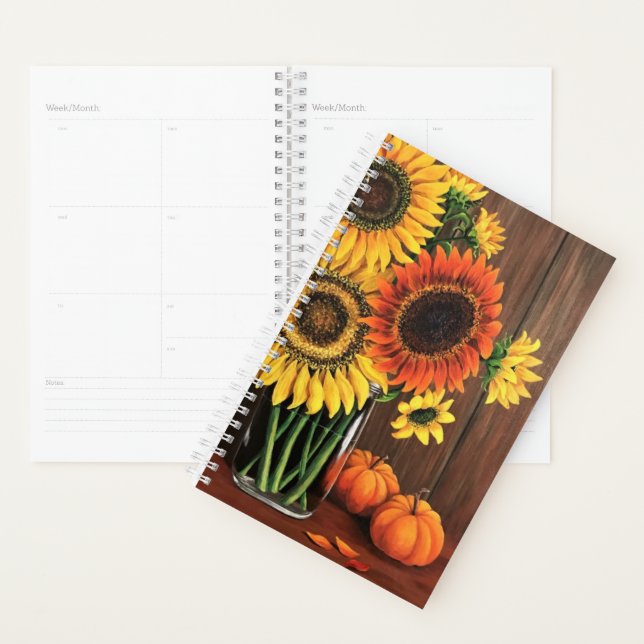 Agenda Sm Planner - Sunflowers/Pumpkins (Demostración)