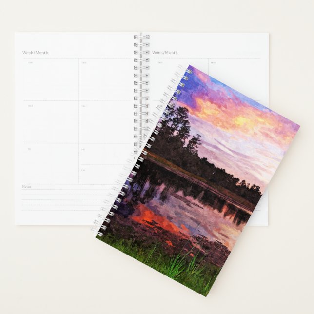Agenda Sm Planner Sunset en el estanque (Demostración)