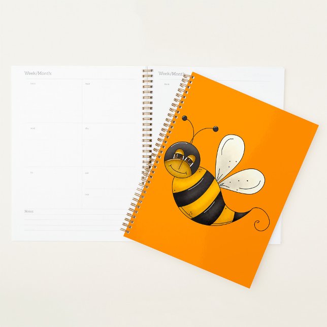 Agenda Smiling Bee Fun Bumblebee Character (Subido por el creador)