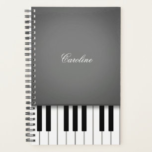 Agenda Smoke Gray Piano Teclado Música personalizada