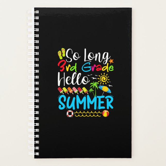 Agenda So Long 3rd Grade Hello Summer Last Day Of School. (Anverso)